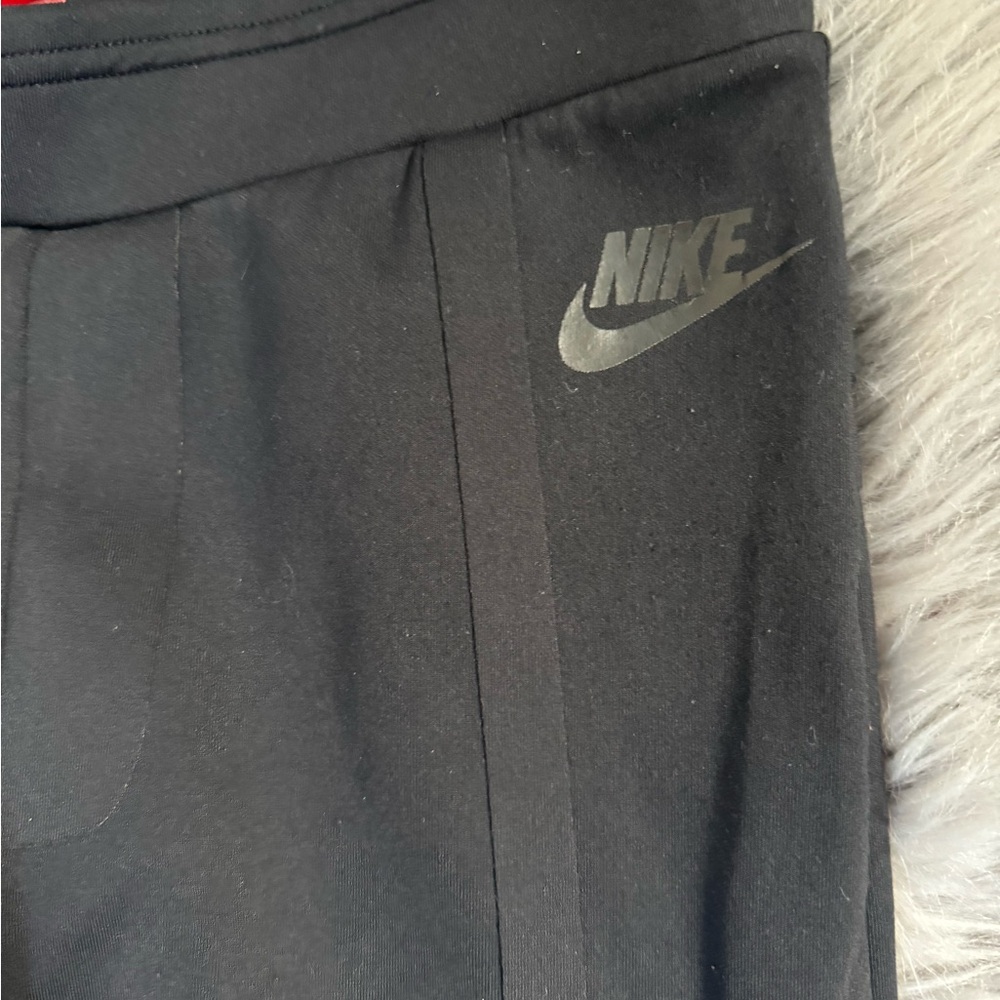 Nike XS Tights Black Logo Womens Swoosh Rear Pocket Training Workout rare